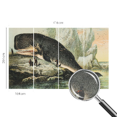 Fotomural decorativo para cabecero de cama con motivo de gigantismo marino