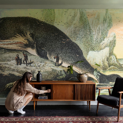 Fotomural decorativo para cabecero de cama con motivo de gigantismo marino