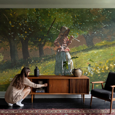 Papel mural con patrón decorativo con motivo «Tarde de otoño»