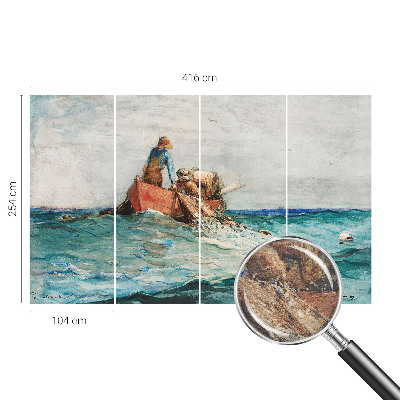 Mural de pared con estampado hermoso con diseño de expedición marítima