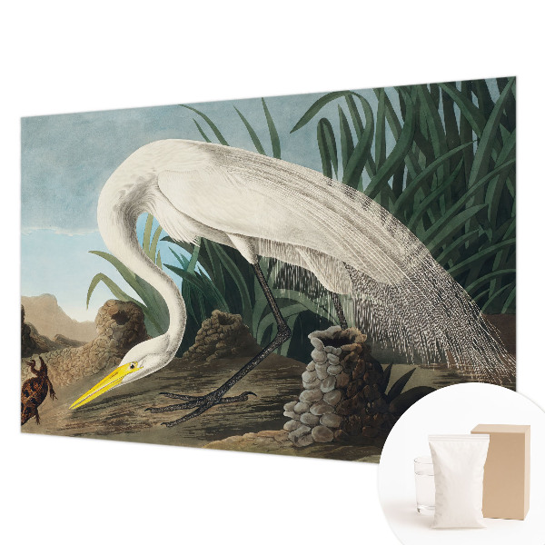 Fotomural decorativo para cabecero de cama con diseño de una majestuosa garza