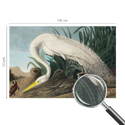 Fotomural decorativo para cabecero de cama con diseño de una majestuosa garza