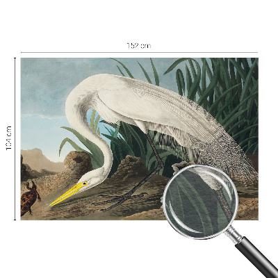 Fotomural decorativo para cabecero de cama con diseño de una majestuosa garza
