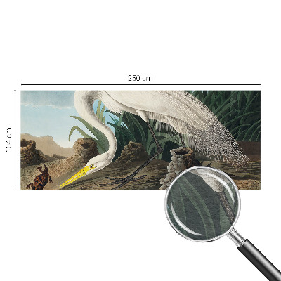 Fotomural decorativo para cabecero de cama con diseño de una majestuosa garza