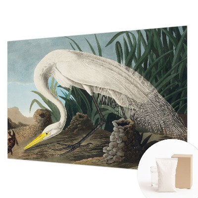 Fotomural decorativo para cabecero de cama con diseño de una majestuosa garza