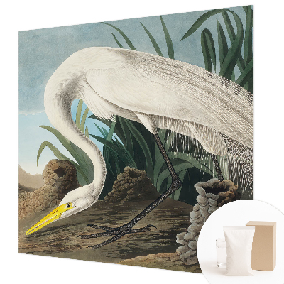 Fotomural decorativo para cabecero de cama con diseño de una majestuosa garza