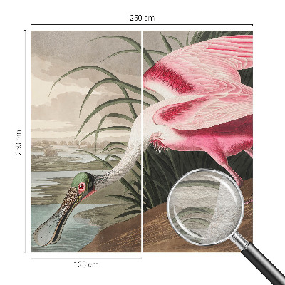 Papel mural con patrón decorativo con diseño de ave exótica