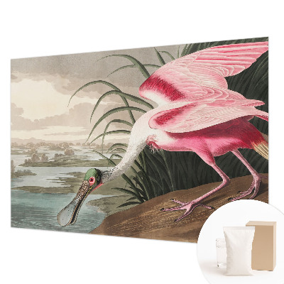 Papel mural con patrón decorativo con diseño de ave exótica