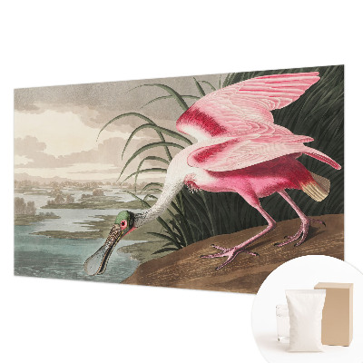 Papel mural con patrón decorativo con diseño de ave exótica