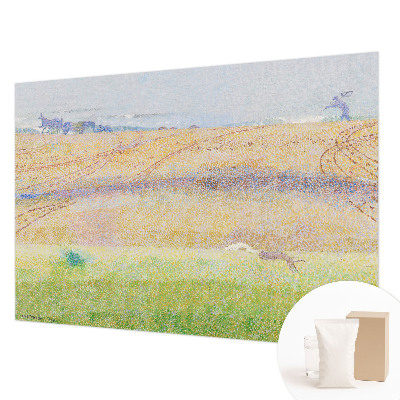 Mural de pared con estampado hermoso con motivo de campo de verano