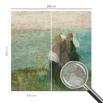 Papel mural texturado decorativo con diseño «Reflejo junto al mar»