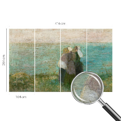 Papel mural texturado decorativo con diseño «Reflejo junto al mar»