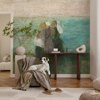 Papel mural texturado decorativo con diseño «Reflejo junto al mar»