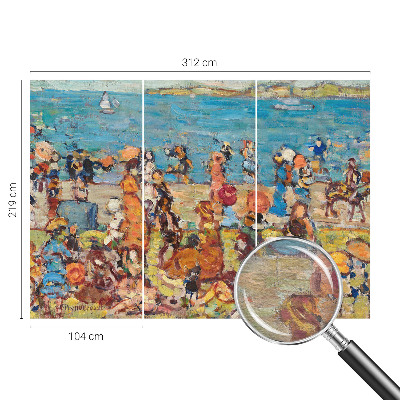 Fotomural decorativo para cabecero de cama con una escena de playa