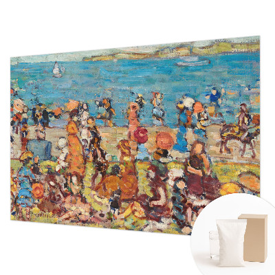 Fotomural decorativo para cabecero de cama con una escena de playa