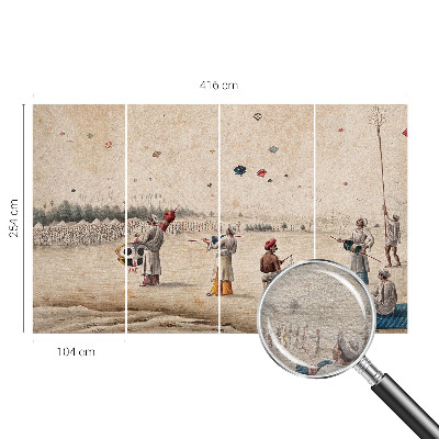 Mural de pared con estampado hermoso con diseño de cometas voladoras