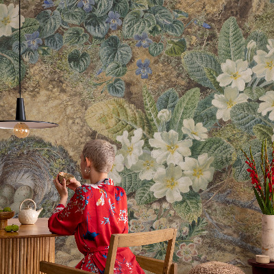 Papel mural texturado decorativo con estampado 