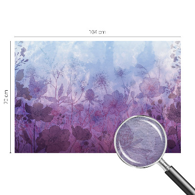 Mural decorativo con diseño de flores en tonos pastel