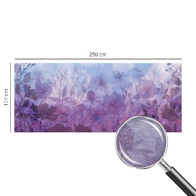 Mural decorativo con diseño de flores en tonos pastel