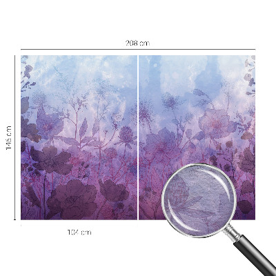 Mural decorativo con diseño de flores en tonos pastel
