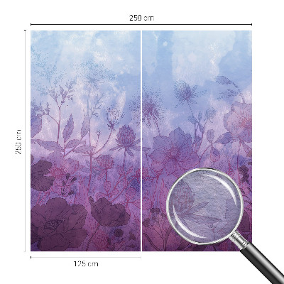 Mural decorativo con diseño de flores en tonos pastel