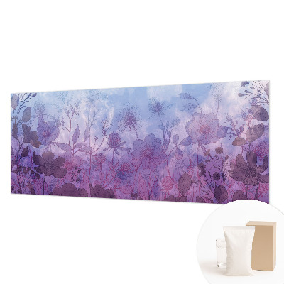 Mural decorativo con diseño de flores en tonos pastel