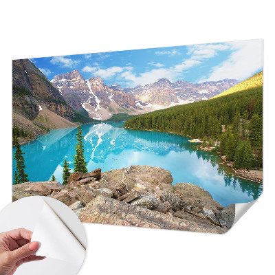 Papel mural texturado decorativo con diseño en tono azul lago
