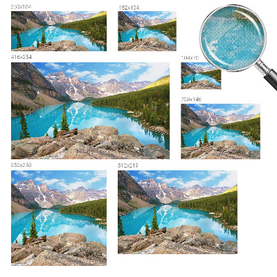 Papel mural texturado decorativo Lago azul