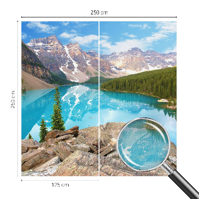 Papel mural texturado decorativo Lago azul