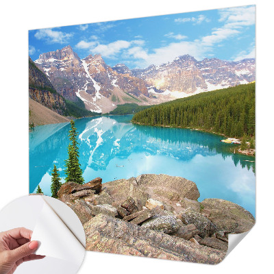 Papel mural texturado decorativo con diseño en tono azul lago