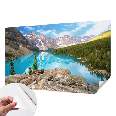 Papel mural texturado decorativo Lago azul