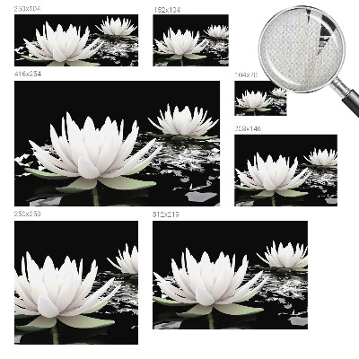 Mural de pared con estampado hermoso con motivo de flores acuáticas