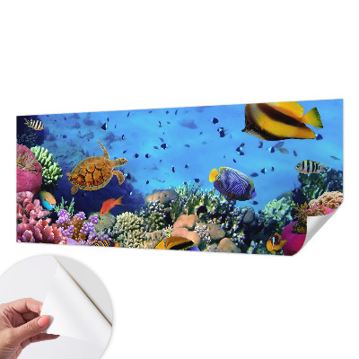 Papel mural con patrón decorativo con motivo de arrecife de coral