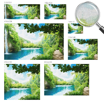 Mural de pared con estampado hermoso oasis natural