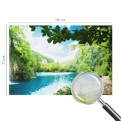 Mural de pared con estampado hermoso oasis natural