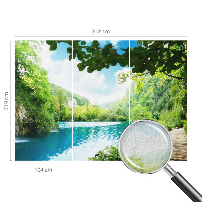 Mural de pared con estampado hermoso oasis natural