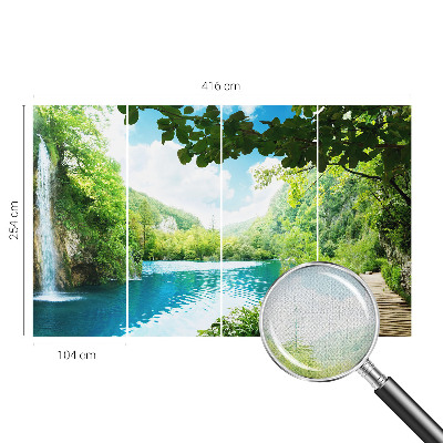 Mural de pared con estampado hermoso oasis natural