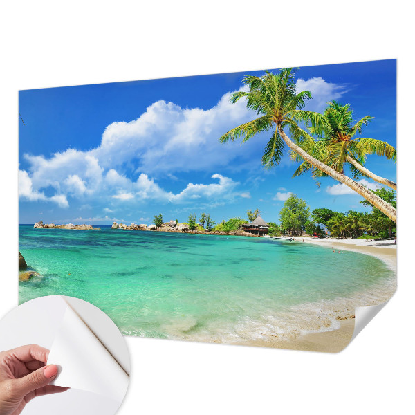Mural de pared con estampado hermoso con diseño de paraíso tropical