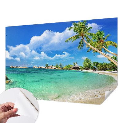 Mural de pared con estampado hermoso con diseño de paraíso tropical