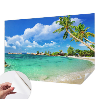 Mural de pared con estampado hermoso con diseño de paraíso tropical