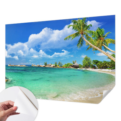 Mural de pared con estampado hermoso con diseño de paraíso tropical