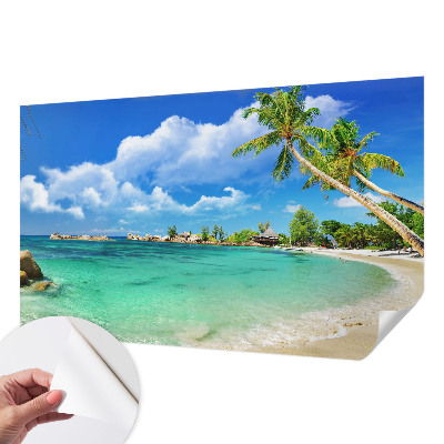 Mural de pared con estampado hermoso con diseño de paraíso tropical