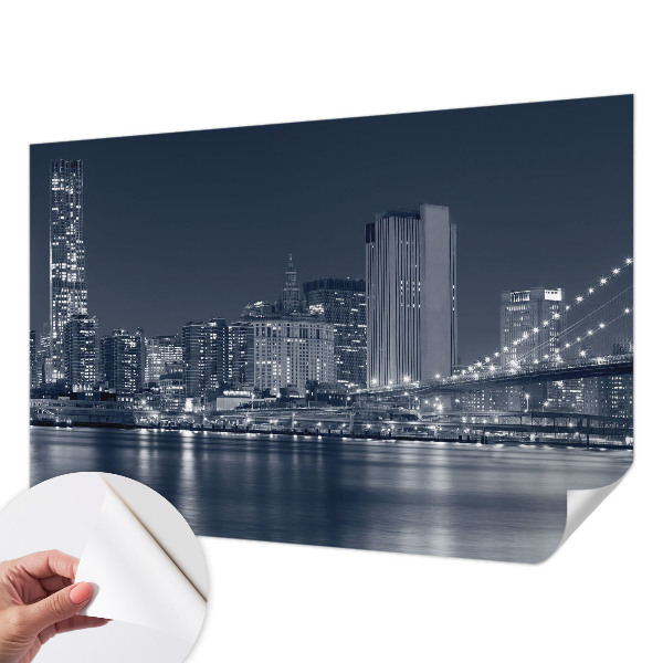 Papel mural texturado decorativo con diseño de ciudad nocturna