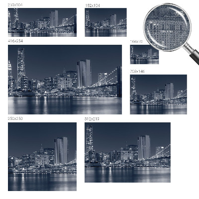 Papel mural texturado decorativo Ciudad nocturna