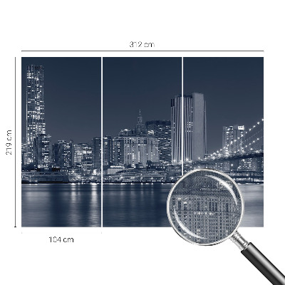 Papel mural texturado decorativo Ciudad nocturna