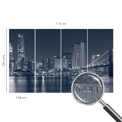 Papel mural texturado decorativo Ciudad nocturna