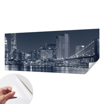 Papel mural texturado decorativo con diseño de ciudad nocturna