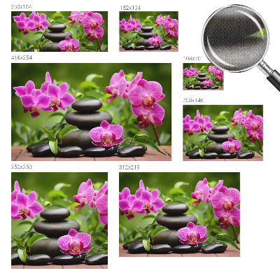 Papel mural con patrón decorativo Piedras de orquídea