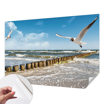 Mural de pared con estampado hermoso Paisaje costero