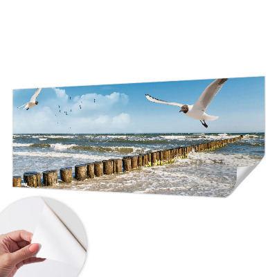 Mural de pared con estampado hermoso Paisaje costero